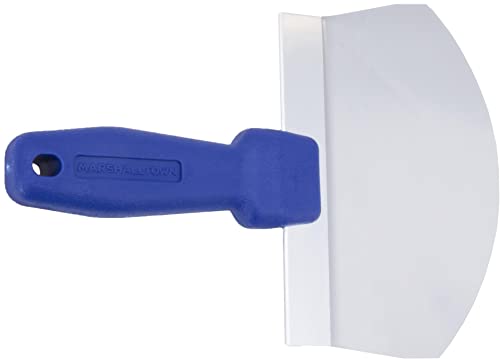 MARSHALLTOWN Bucket Scoop, Drywall and Plaster Tool, Stainless Steel Blade, Lightweight Plastic Handle, Aluminum Backing Plate, 4502SD