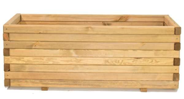 Primrose Pine Raised Flower Bed Trough Planter - Treated Durable Pine & Responsibly Sourced Timber Small 70cm x 35cm (27.5in x 13.75in)