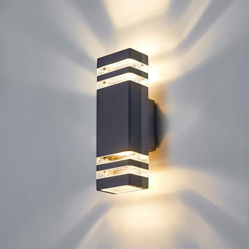 CELAVY Anthracite Grey Outdoor Wall Light GU10