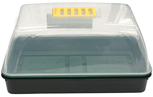 Rammento 38cm Medium Propagation Kit with Seed Tray & Dome Lid | Windowsill Greenhouse, Plastic Propagator for Plants | Indoor Gardening Set