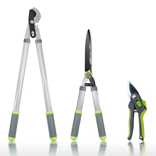 3-Piece Garden Shears Set with Loppers & Pruner