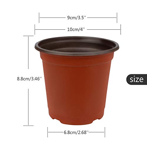 Vockvic 50 Pieces Plastic Plant Pots, Multifunctional Garden Planter, Practical Seed Tray Flower Seeding Nursery Pots, Ideal for Herb Flower Bedding Indoor Outdoor