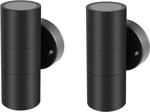 Kerry Outdoor Wall Lights Black Steel – 2 Pack