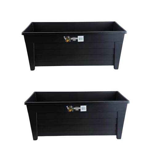 Easy Shopping Grosvenor Black Trough Planter 55cm