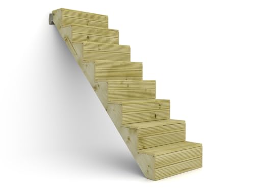 eDecks 8 Step Wooden Decking Stairs Kit 590mm