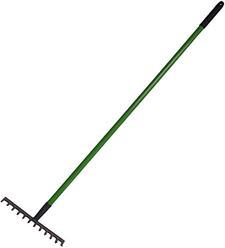OptiProducts 12-Tooth Heavy Duty Carbon Steel Garden Rake