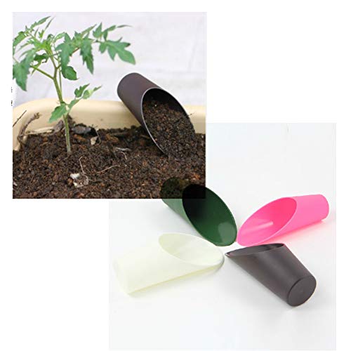 Nicejoy Bonsai Soil Scoop Plastic Bonsai Soil Scoop Gardening Tool Planter Heavy Duty Shovel Brown