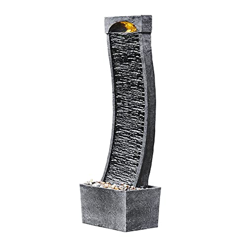 Teamson Home Slate Effect LED Waterfall Fountain