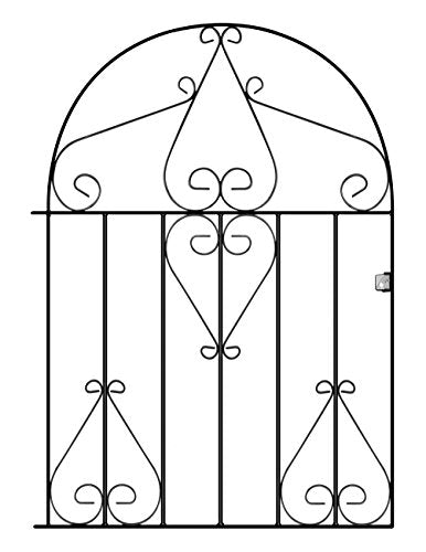Classic Scroll Low Bow Top Metal Garden Gate