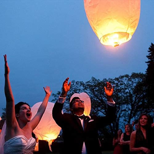LABOTA 5 Pack Chinese Sky Lanterns, Eco-Friendly, Floating Lanterns for Outside Flying, Lanterns to Release in Memory, Perfect for Birthdays, Eid, Funerals, and Memorial Days