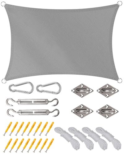 Rectangle Sun Shade Sail 3x4m Waterproof UV Block