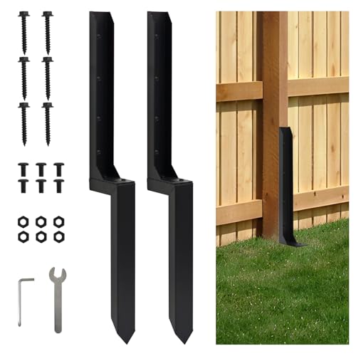 Heavy Duty Steel Fence Post Repair Stakes (2 Pack)