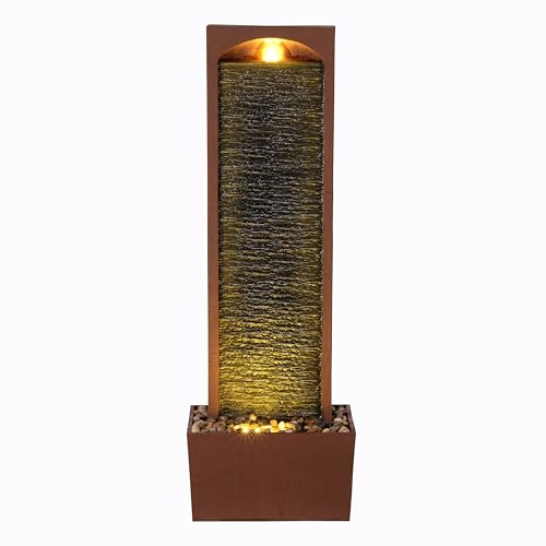 Teamson Home 98cm LED Waterfall Fountain Red Rock