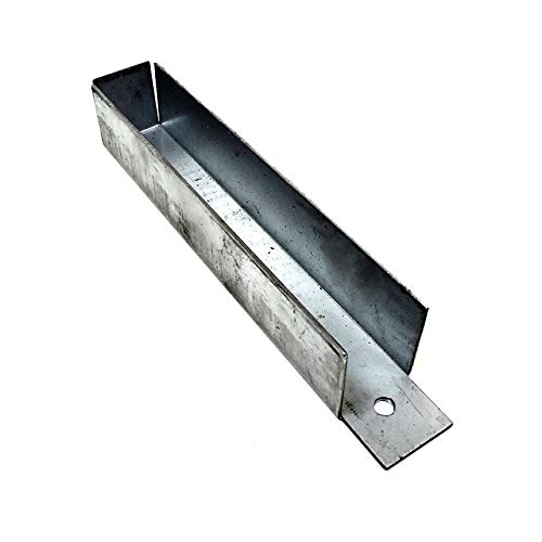 Falcon Workshop Supplies Ltd Pack of 10 x Galvanised Gravel Board Clips (150mm x 25mm) - Silver Metal Gravel Board Wall Mount Brackets