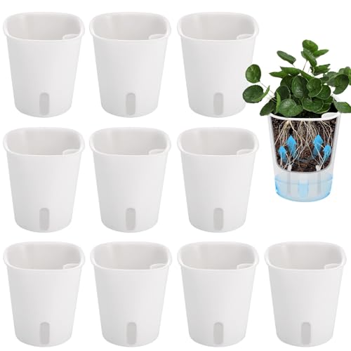 Huiguli Self Watering Plant Pots – 10 Pack 9.5cm