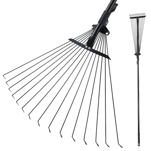 Mitclear Telescopic Garden Rake – Adjustable Head