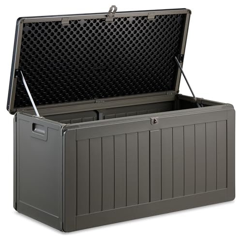 VonHaus 190L Outdoor Garden Storage Box – Grey