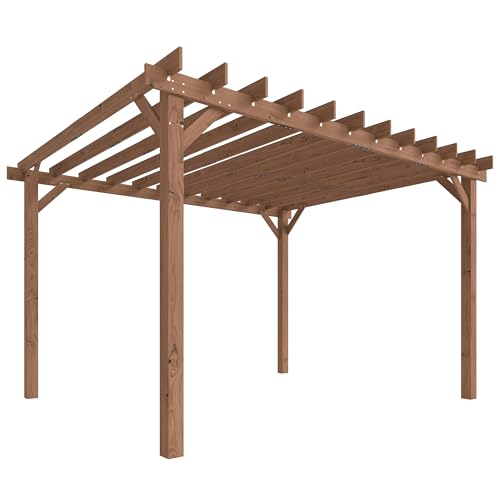Outsunny 3.6x3m Wooden Garden Pergola Kit