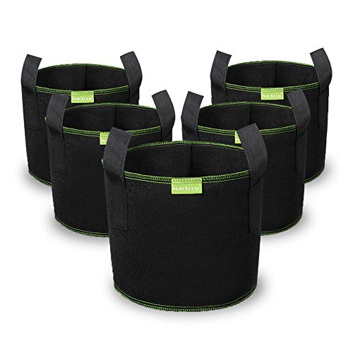 Mactoou 3 Gallon Fabric Grow Bags – Pack of 5