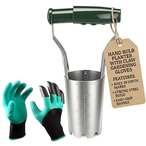 My Garden Bulb Planter Tool with Claw Gloves