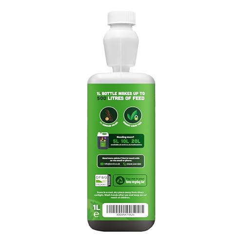 envii SeaFeed Xtra – Organic Seaweed Fertiliser, Liquid Outdoor Plant Food Ideal for all Plants, Lawns, Gardens and House Plants, Rich in Additional Nutrients - 1 Litre Makes up to 500L