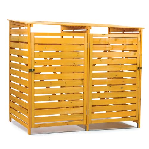 KCT Double Wheelie Bin Store – 2 x 240L Wooden