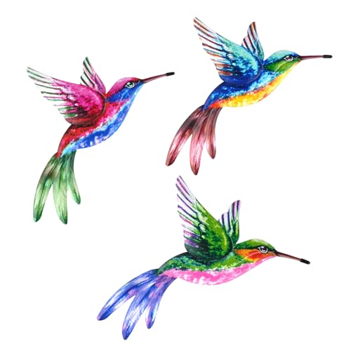 Svalor Metal Hummingbird Garden Ornaments (3 Pack)