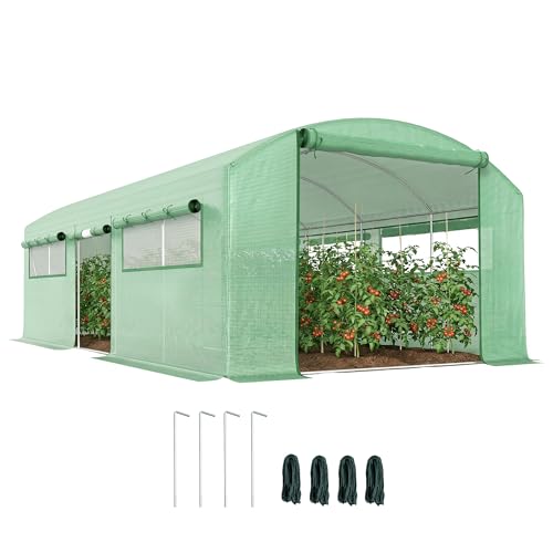 Outsunny 6x3m Walk-In Polytunnel Greenhouse