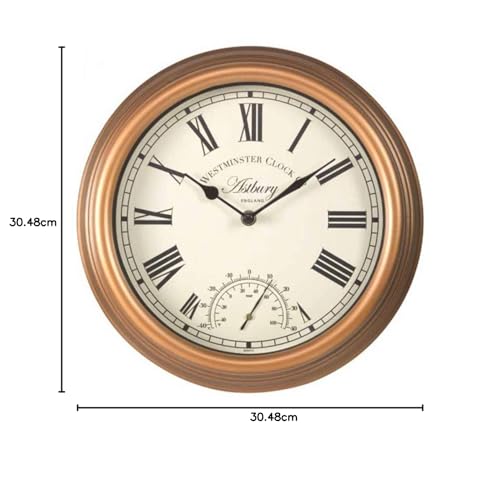 Smart Garden Astbury 12'' Wall Clock & Thermometer