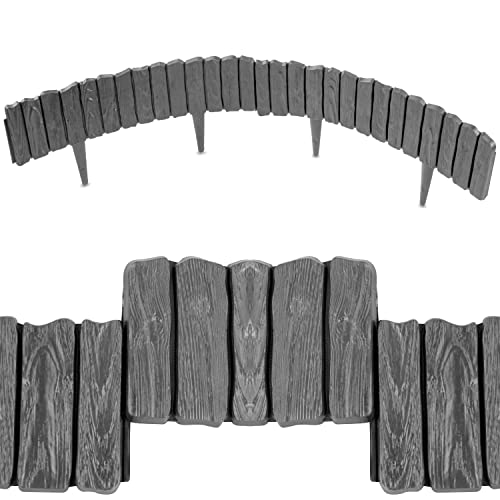 Anthracite Grey Plastic Lawn Edging Border 2.26m