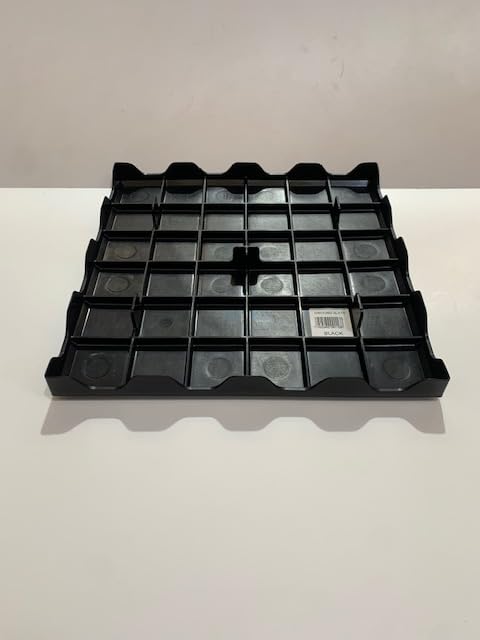 Black Marble Effect 30x30x2.5cm Square Stomp Stone – Pack of 10 Slates - Garden Path/Walkway Tiles– Easy Install - Hard Wearing (10)