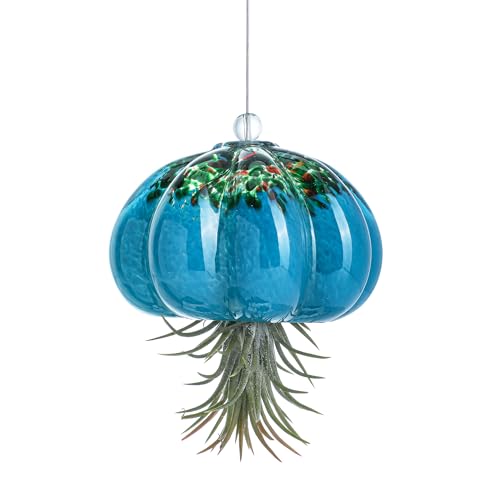 H&D Handmade Glass Jellyfish Hanging Air Planter