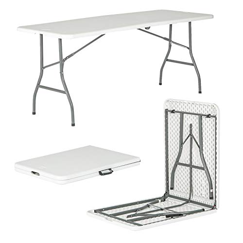 Harbour Housewares 6ft Folding Trestle Table – White