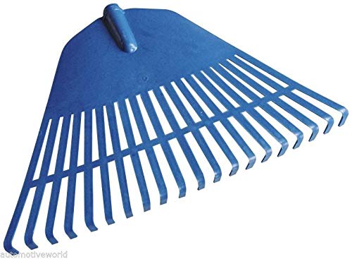 Automotive World Strong Plastic Flexible Garden Rake Head 45cm Wide Lawn Grass Leaf