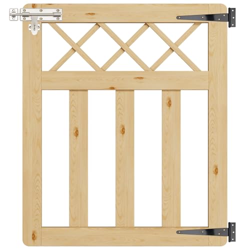 INMOZATA Rustic Wooden Garden Gate 2.5ft x 3ft