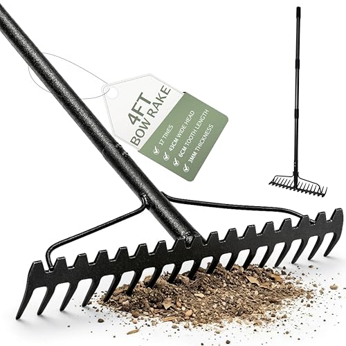 Pelle & Sol Heavy Duty Bow Rake – 17 Tine, 4ft