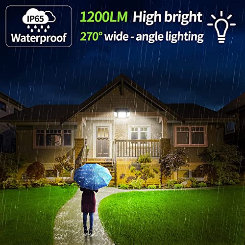 intelamp Solar Security Lights 6000mAh Battery Solar Lights Outdoor Garden 270°Wide Angle Solar Security Lights Outdoor Motion Sensor for Garden Garage Yard
