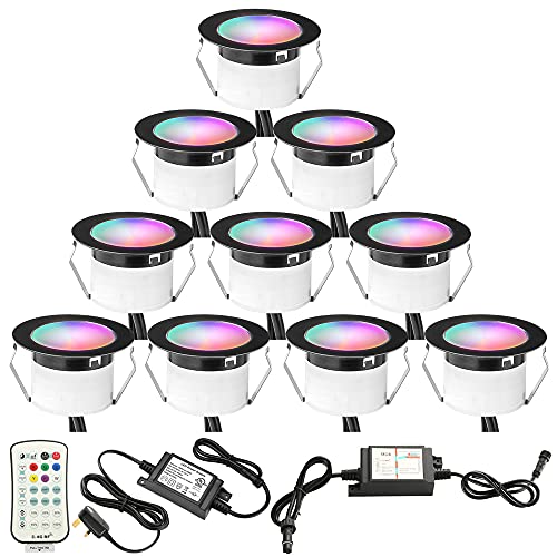 INDARUN RGBW WiFi LED Decking Lights IP67 – 10 Pack