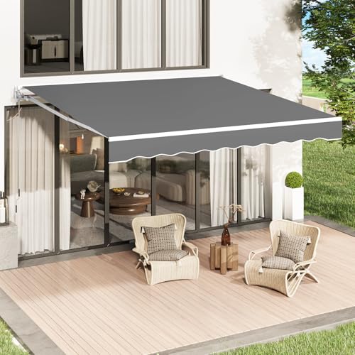 YODOLLA 4x2.5m Retractable Manual Garden Awning