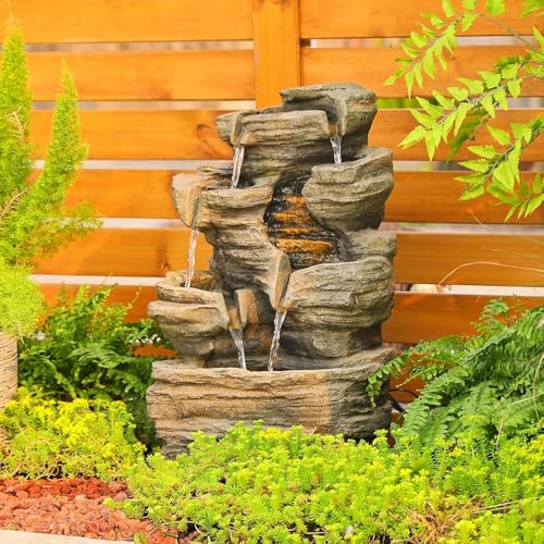 Bumilgar 62cm 6-Tier Rock Cascade Water Feature