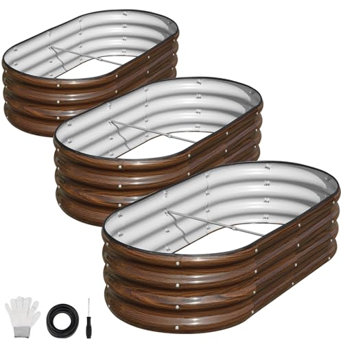 SnugNiture 510L Galvanised Steel Raised Garden Bed Set