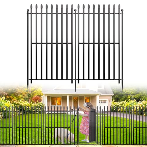 Kingido 10-Panel No Dig Garden Fence with Gate