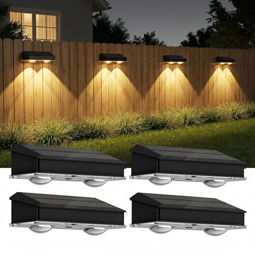 Airoieak Solar Fence Lights 9 Colour LED 4 Pack