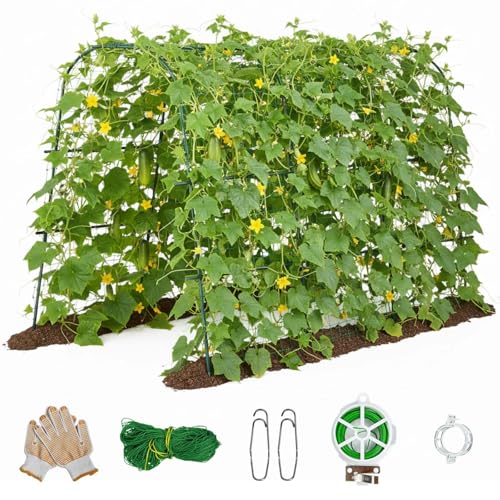 U-Shape Metal Arch Trellis for Raised Beds 163x122cm