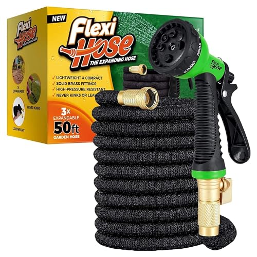 Extendable Garden Hose Pipe 15m with 8 Function Spray Gun