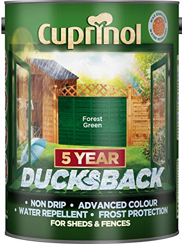 Cuprinol Ducksback 5 Year Shed & Fence Paint 5L Forest Green