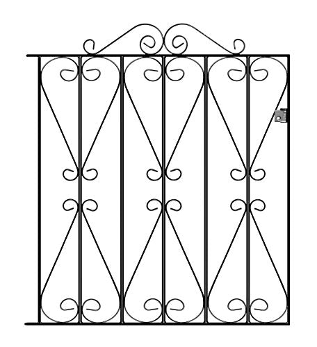 Regent Scroll Metal Garden Gate Galvanised 838mm