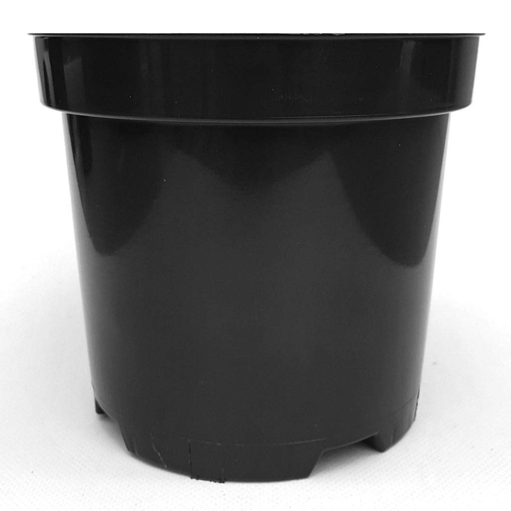 3 Litre Recycled Plastic Plant Pots (Black Round) Pack of 50 by Elixir Gardens ®