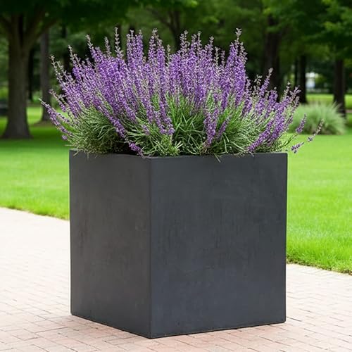IDEALIST 50cm Dark Grey Square Tree Planter