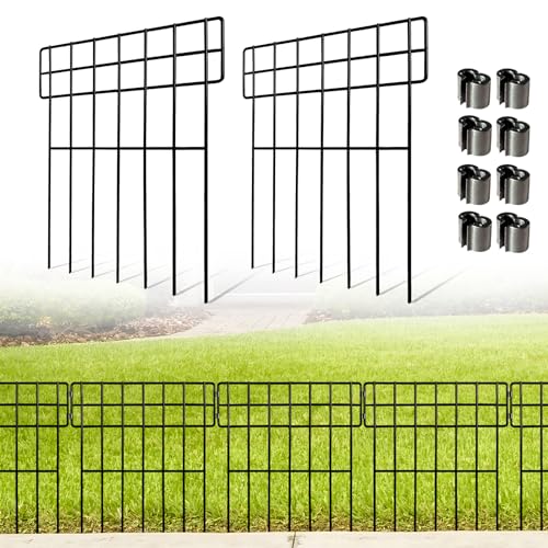 Thealyn Metal Garden Border Fence 10 Pack 3.3m